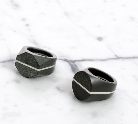 Solid rings concrete jewelry gioielli anelli in cemento studio Pastina