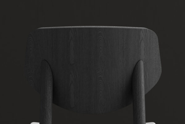 Link chair sedia design by studio Pastina per Billiani legno acciaio nero