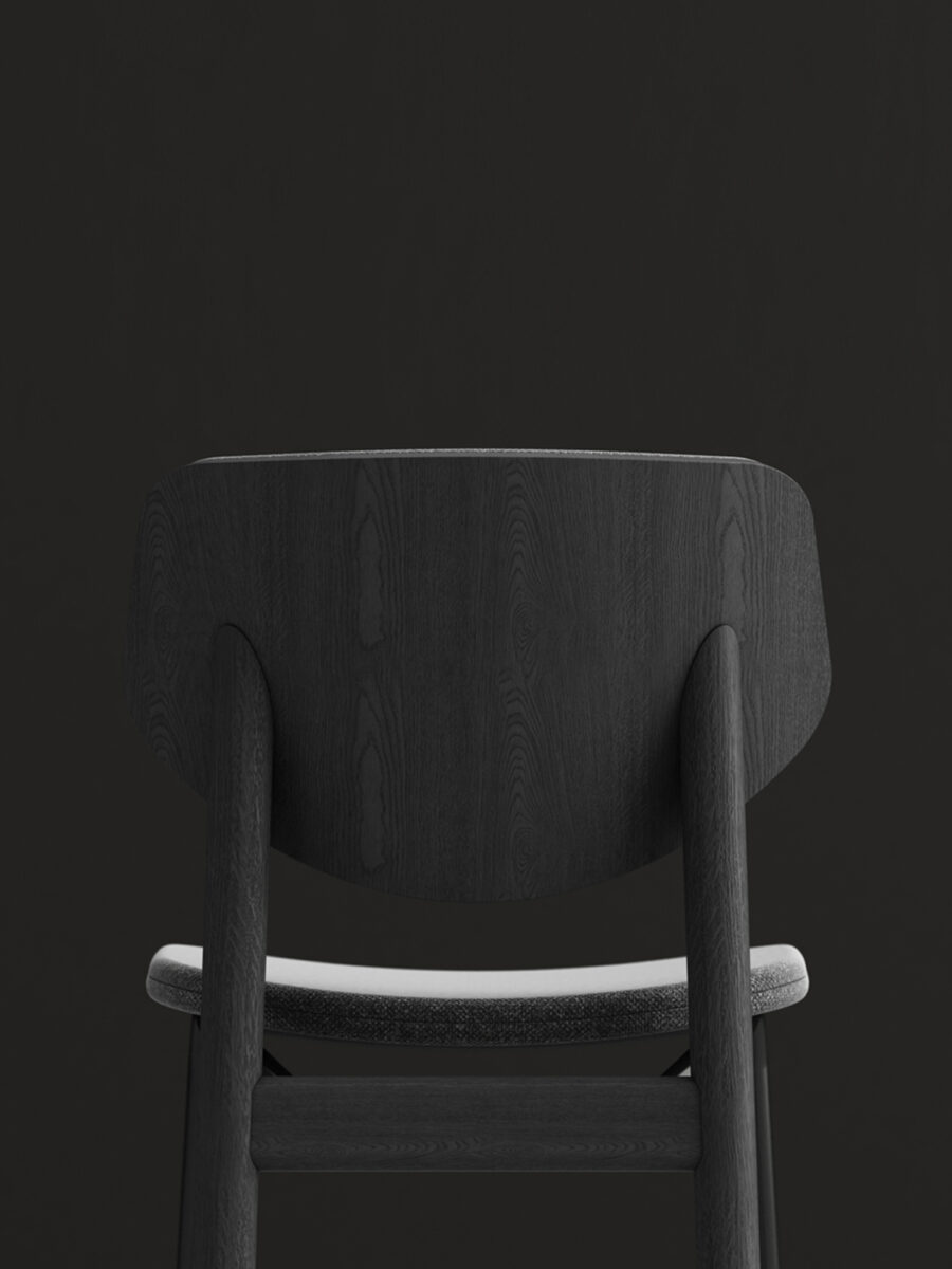 Link chair sedia design by studio Pastina per Billiani legno acciaio nero