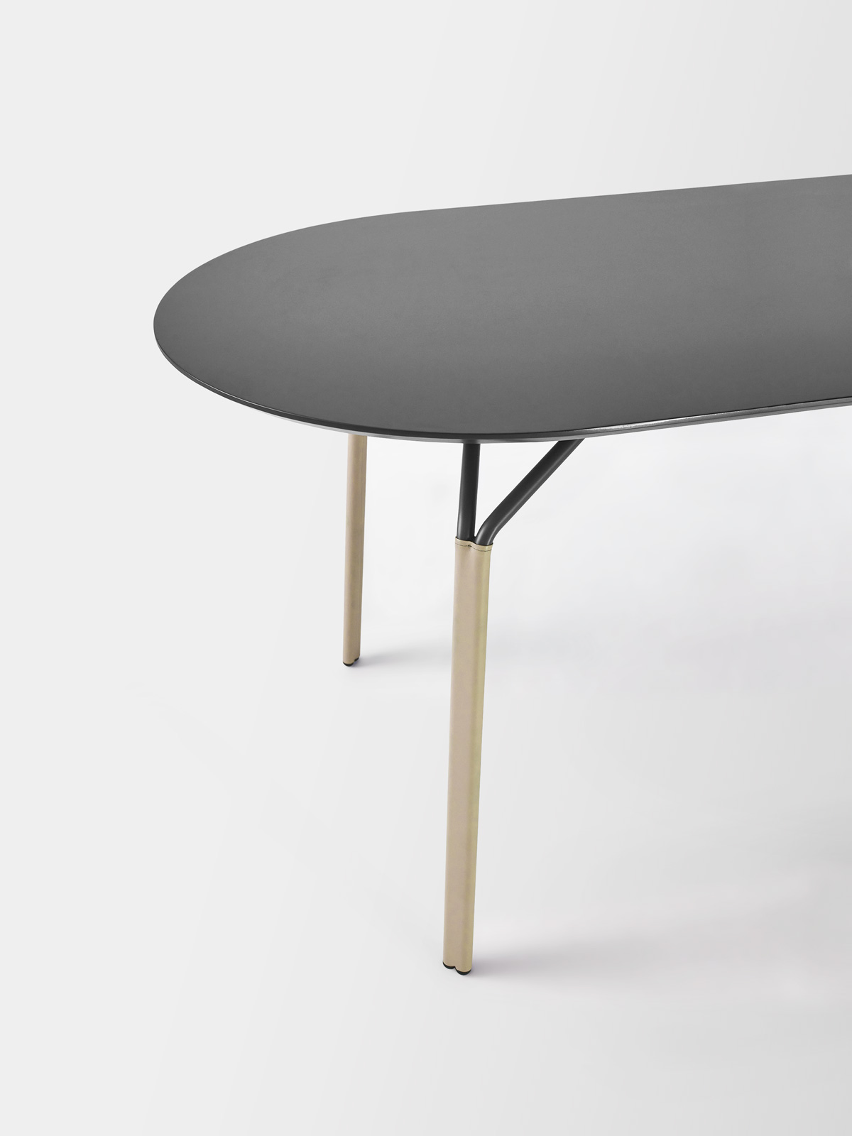 Blanka Dining Table leather metal design Studio Pastina for Camino